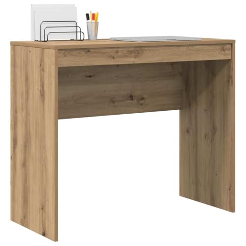 vidaXL Artisan Eiche Schreibtisch Mit Schublade | Holzwerkstoff Kompakte Größe 90 x 40 x 76 cm Ideal Für Heimbüro & Studium Moderner Zeitgenössischer Computerarbeitsplatz Platzsparend Langlebig