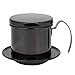 Cafetera de Goteo, Cafetera para Acampar Cafetera Cafetera Filtro de Café Vietnamita Cafetera de Alta Densidad Desmontable con Tapa para Oficina para Restaurante Café Uso(Negro brillante)