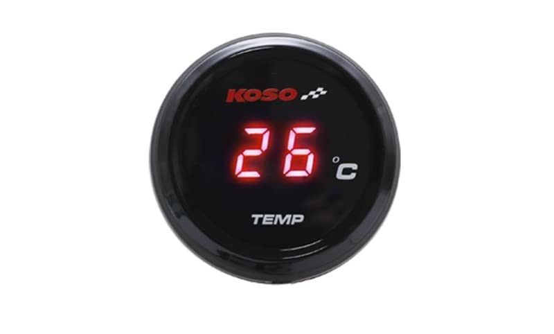 KOSO i-GEAR - Contatore di temperatura dell'acqua con display rosso