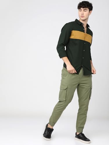Image of Highlander Men's Cargo Jogger Trousers | Perfect for Casual Outings,Travel & Work Wear with Utility Pockets