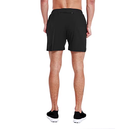 Image of EZRUN Men's 5 Inches Running Workout Shorts Quick Dry Lightweight Athletic Shorts with Liner Zipper Pockets