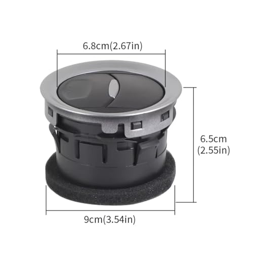 Rejilla de aire acondicionado cromada HILLAR para Ford Fiesta y Connect, acabado premium de 2 uds 3