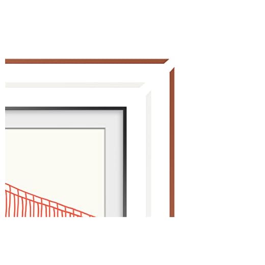 SAMSUNG 65-inch The Frame Customizable Bezel - Beveled Brick Red (VG-SCFA65TRCZA, 2021 Model)