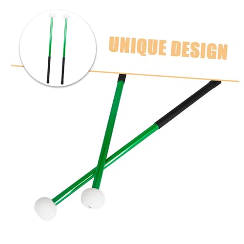 FRCOLOR Baquetas de Aleación con Cabeza de Fieltro, Par para Práctica y Actuación en Batería, Duraderas y Ligeras, Color Verde miniatura 6