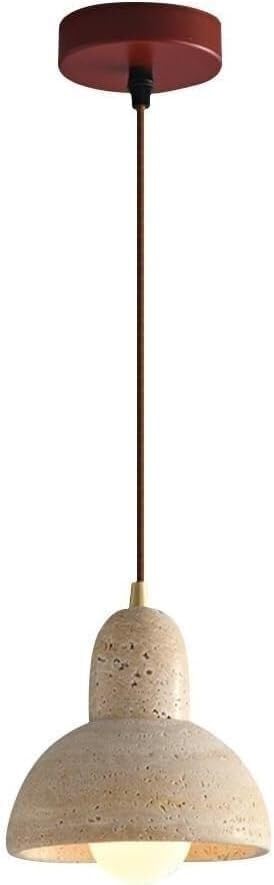 Lampe suspendue en pierre et lustre plafonnier moderne dome pour eclairage de cuisine