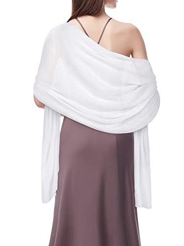 Geyoga Women Shawl Chiffon Sheer Scarf Pashmina Shawls and Wraps Long Sun Proof Wrap Bridal Evening Soft Scarf for Women