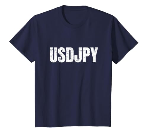 USDJPY Dollar Yen Shirt Currency Pair Forex Tee T-Shirt, Youth, Navy Blue, 2T