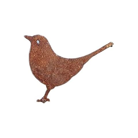 VOVE Rusty Metal Bird Silhouettes Garden Fence Decor Sparrow Robin Garden Birds Outdoors Statues 2021 Decoration Garden Ornament Cover