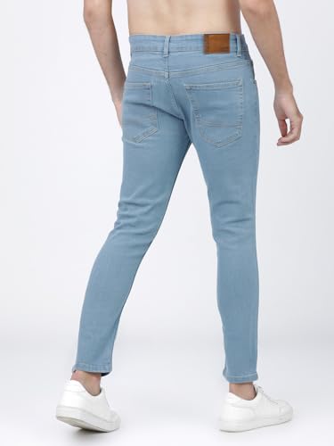 Image of Highlander Men's Slim Fit Jeans | Cropped Length | Jeans for Man | Stylish Casual Wear for Everyday Comfort