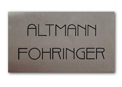 Preisvergleich Produktbild Edelstahl Namensschild / Türschild in Edelstahl gebürstet, 80x40 mm, selbstklebend oder mit Zwei seitlichen Bohrungen zur Schraubmontage lieferbar