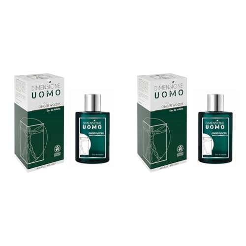 Dimensione Uomo Eau De Toilette Ginger Woods - 100 ml (Confezione da 2)