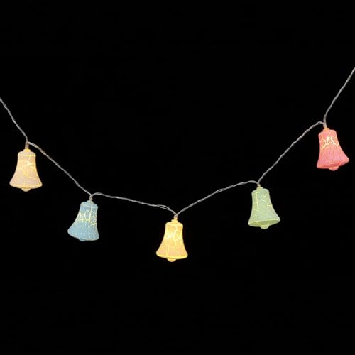 Image of Xenith 14 LED Crackle Jingle Bell Shape Pastel Fairy String Lights for Baby Kids Room Diwali Christmas Festival Birthday Wedding Party Indoor Outdoor Garden Decoration (Multicolor, 3.5 Meter)