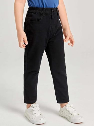 Image of KOTTY Boys Jeans - Regular to Slim Fit,Elastic Waistband,Mid Rise,Straight or Tapered Leg,Stretchable Denim
