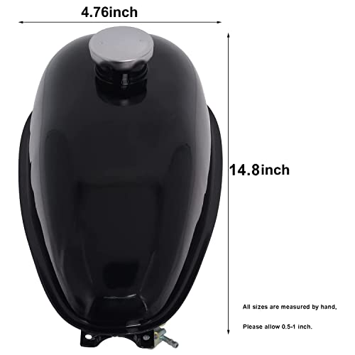 4L Gas Tank For Motorized Bicycle, Gas Tank For Motorized Bicycle With Cap Spark Plug Petcock Fuel Line Filter, For 49Cc 60Cc 80Cc Engine Motorized Bicycle #TOP2