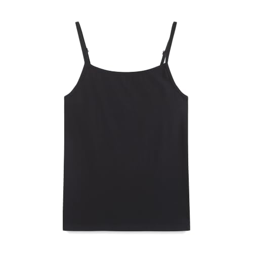 Image of Girls Undershirts Camisole Tank Tops for Kids with Adjustable Straps Cotton Dance Cami for Teen 5-12 Years
