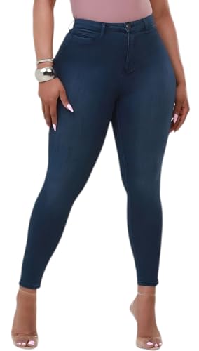 Womens Classic High Waisted Skinny Stretch Lifting Jeans Slim Fit Denim Pants