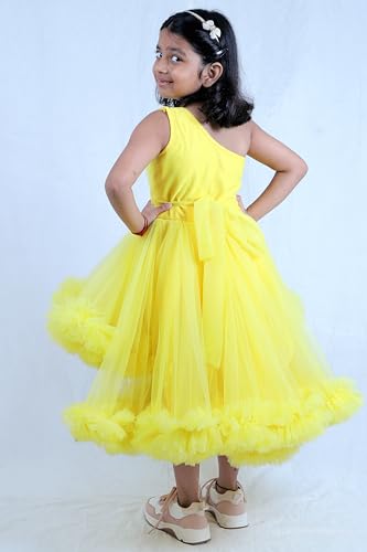 Image of TILISM Yellow One Shoulder Frock