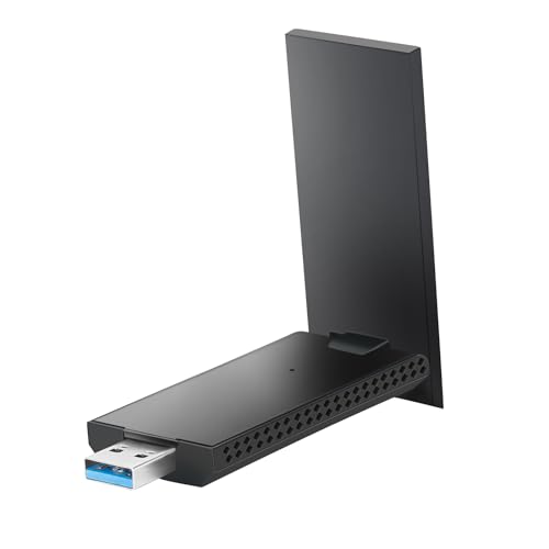 Foktech USB WiFi Adapter for Desktop PC, AC1300Mbps Wireless Network Adapter for Laptop with High Gain 5dBi Antenna, Dual Band 2.4GHz 5GHz, Supports Windows 11/10/8.1/8/7 and macOS 10.9-10.15