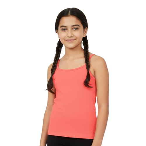 Image of YouGotPlanB Cotton Padded Camisole | Pack of 1 | Ages 8-16 Years | Built-in Light Padding | Full Coverage | Perfect for School