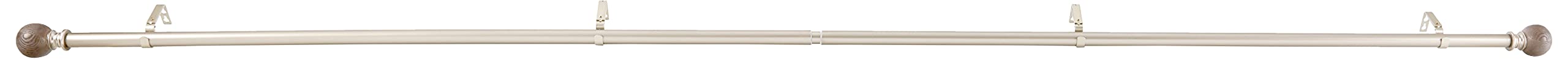 Home Décor Int'l Wood Tone Painted Resin Ball Drapery Rod