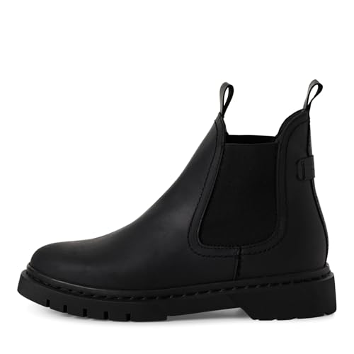 Tamaris Damen Chelsea Boots, Frauen Stiefeletten,Wechselfußbett,Comfort Lining,Stiefel,Bootee,Booties,halbstiefel,Kurzstiefel,Black,39 EU