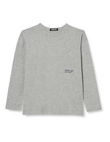 T-shirt Replay Garçon en jersey basique manches courtes col rond pour enfant