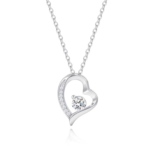 Collar de Corazón para Mujer en Plata de Ley 925 –...