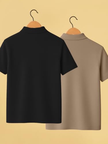 Image of YAZOLE Men's Lycra Blend Round Neck T Shirt | Solid Half Sleeve Regular Fit Tee | Casual Sports Gym Office Travel Running Walking | Perfect for Everyday Use | - (S to XXL)