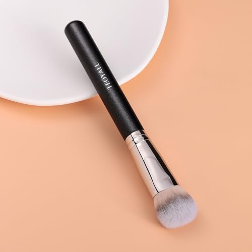 TEOYALL Domed Cheek Brush, Medium Precision Brush Head with Dense Synthetic Bristles for Contour Bronzer Blush with Loose Powder Cream
