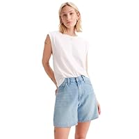 Levi/'s Women/'s Boxy Tank T-Shirt, White + Slub, L