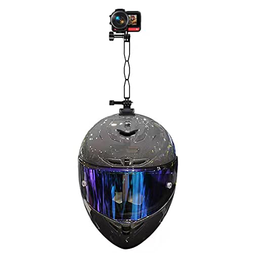 Lupholue Soporte de extensión de Aluminio para Casco, Soporte de extensión para Bicicleta, Poste de Metal Compatible with Gopro Hero 10 Black 9 8 7 6 5 Black, Xiaomi Yi, dji Osmo Action Cameras Cover