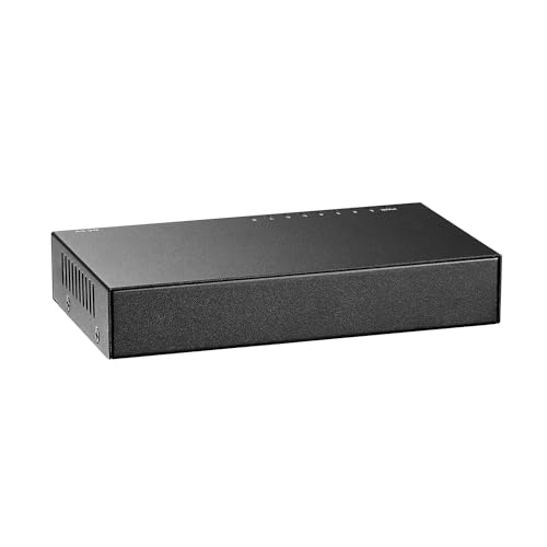 Image of Binardat 8 Port Gigabit Ethernet Switch, 8 Ports 100 /1000Mbps, Mini Size Metal Case Unmanaged Desktop|Wallmount Plug and Play