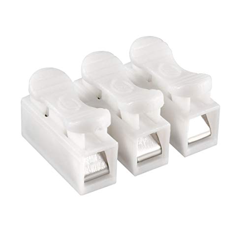 XYWHPGV 10 Pieces CH3 Quick Fix Spring Wire Connectors Electrical Cable Clamp Terminal Block Connector (CF333 B05F8 36BEC 67102 Cad78 94782