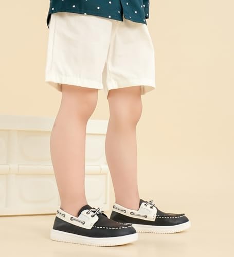 Image of DADAWEN Boys Girls Dress Shoes Boat Shoe Slip on Loafers Casual School Shoes (Toddler /Little Kid /Big Kid)