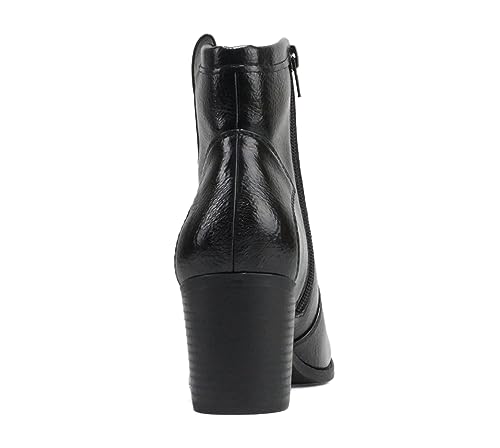 Image of Soda inchTELLER inch ~ Women's Western Cowboy Boots with Stitched Detailing, Pointed Toe, and Low Block Heel