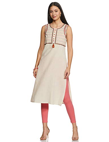 Image of HAUTE CURRY by Shoppers Stop Women's Rayon straight Kurta
