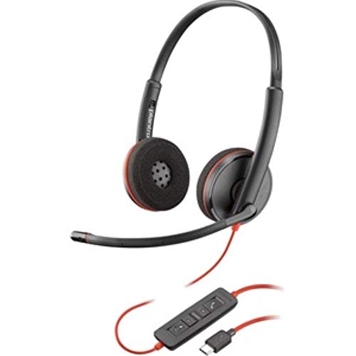 Image of Poly Plantronics - Blackwire 3220 Wired Headphones On Ear Headphones with Mic (Black)