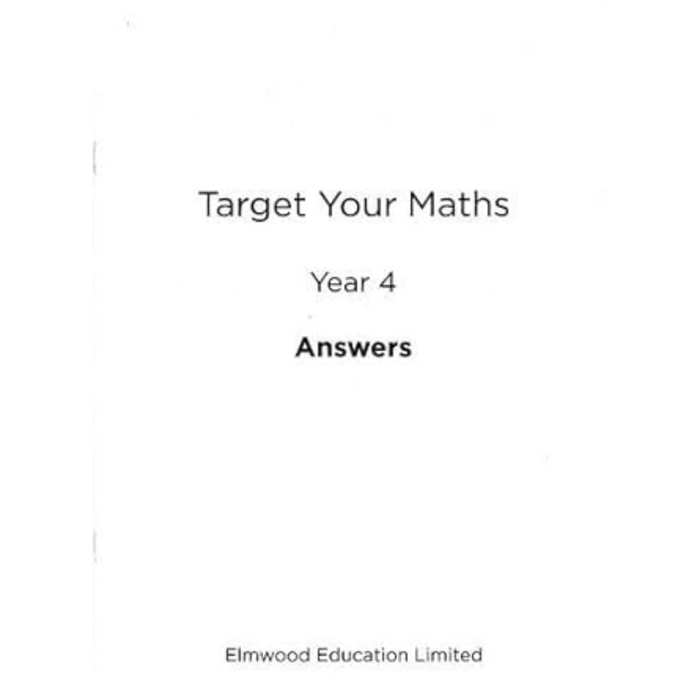 Target Your Maths Year 4 Answer Book