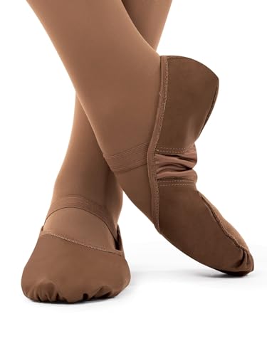 Theatricals Adult Spandex Arch Leather Split-Sole Ballet Shoes3