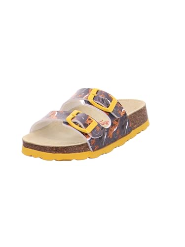 Superfit Jungen Fussbettpantoffel Pantoffeln, GRAU/ORANGE 2060,...