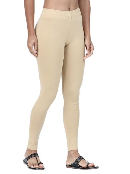 Image of Robinbosky Premium Stretchable Cotton Ankle Legging for Women | Suitable for Formal wear & Casual wear | High-End Elastic Makes The Leggings Squat Proof and Durable for Travel, Yoga, & Workout.