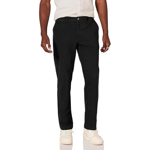 Amazon Essentials Black Slim-Fit Chino Trousers Cover