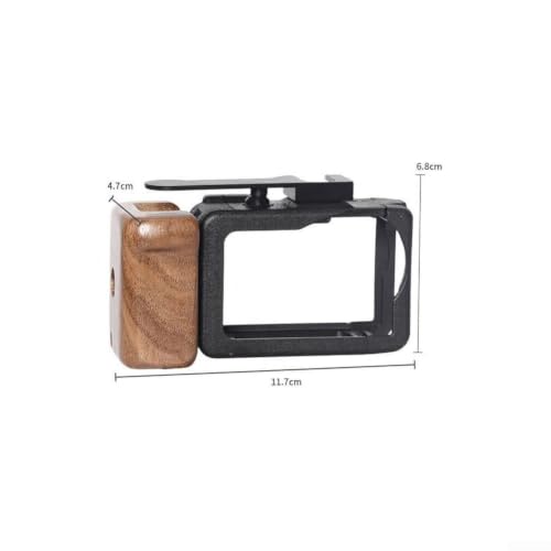 Soporte de aluminio DJI Osmo Action 6 con mango de madera de alta densidad 3