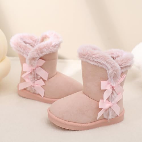 Image of Femizee Girls Boys Warm Winter Boots Kids Outdoor Snow Boots(Toddler /Little Kid)