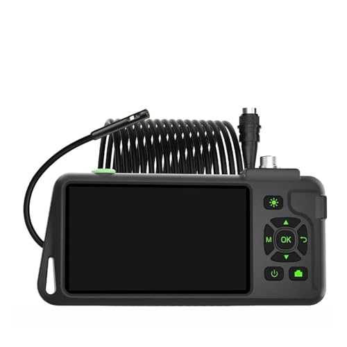 5インチ IPS 工業用内視鏡カメラ 防水レンズ 剛性ケーブル検査カメラ ボアスコープ 車の下水道チェック用(10m,Beige)