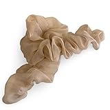 Organza Scrunchie Large Hair Claw Clip (Light Brown)