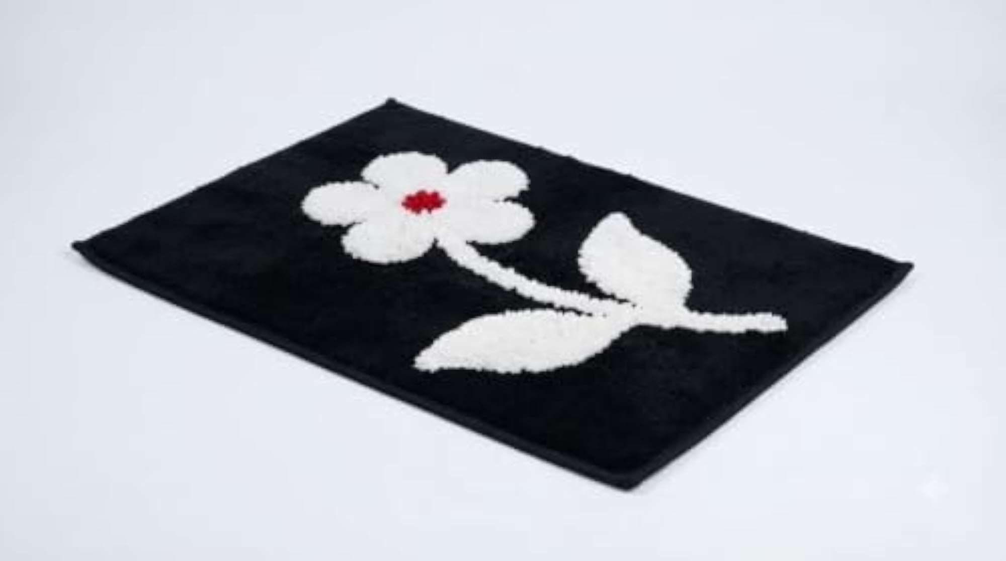 Floral Pattern Rectangular Bath Mat Set of 5
