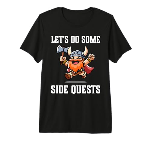 Jugador RPG Vamos a Hacer Algunas misiones secundarias Jugador Guerrero Enano Camiseta Premium