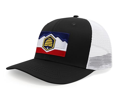 Image of International Tie State Hat for Men and Women, Adjustable Snapback Trucker Baseball Cap with Embroidered Patch