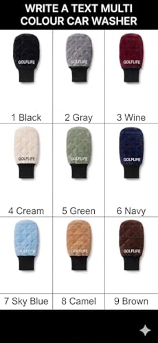 Image of Blessing Quilted Car Wash Mitt, Microfibre, Velvet Exterior, Elastic Wrist Cuff, Scratch-Free, Multi-Colour Options, Mitten Style (Green, Blessing Quilted Car Wash Mitt)